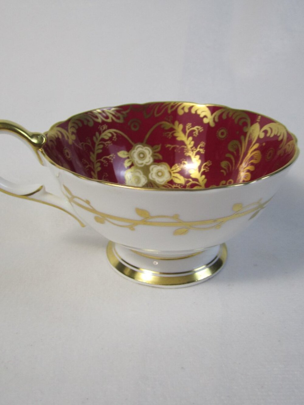 Aynsley Vintage ROYALTY Deco 7687 Ruby Red Teacup Only - CUP ONLY
